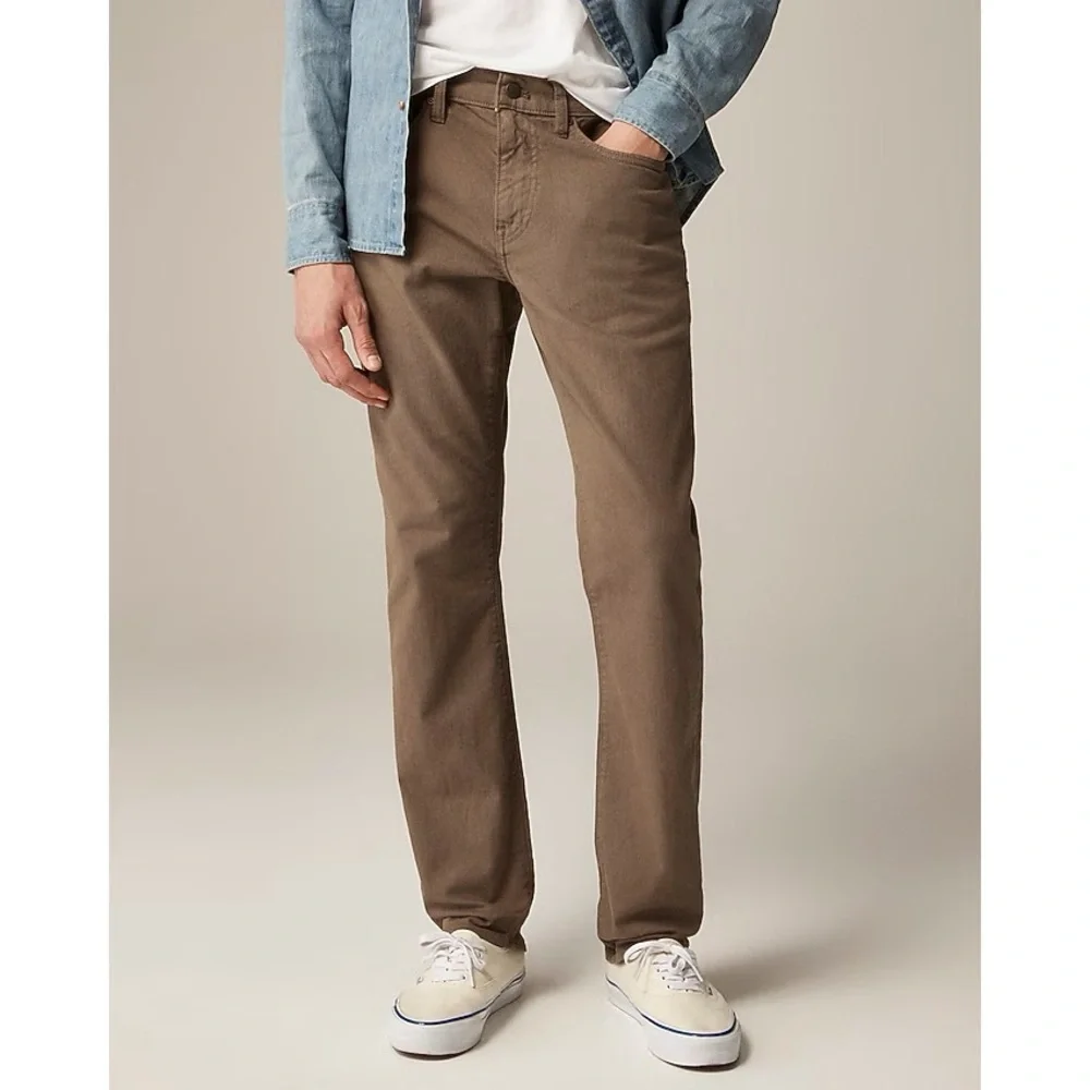 J. Crew 484 Slim-fit Garment-dyed Five-pocket Pant Vintage Dill